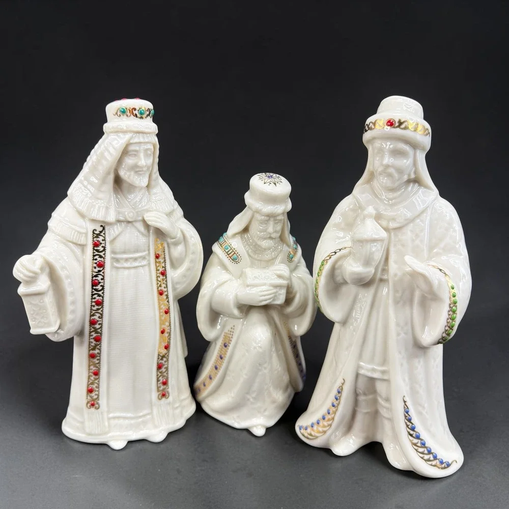 Lenox China‎ Jewels Three Kings Nativity Set Balthazar Gaspar Melchior 1994 NEW